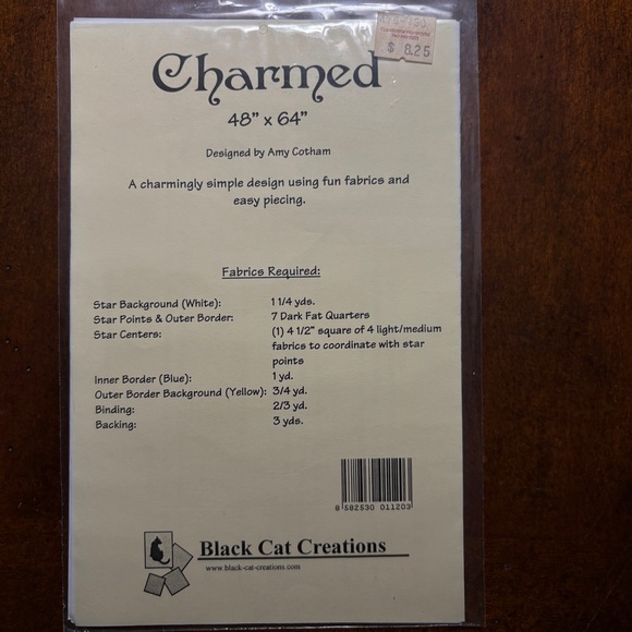NIP Quilt Pattern “Charmed” from Black Cat Creations - Picture 2 of 3